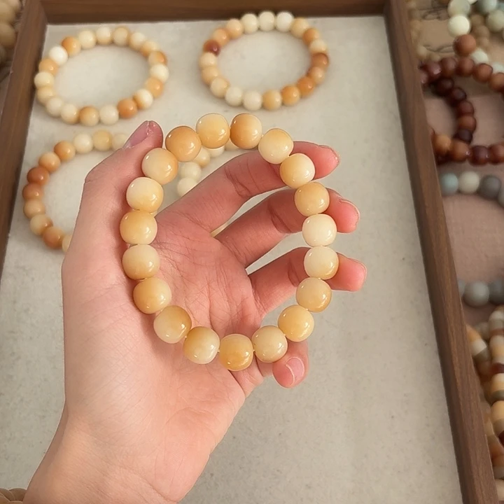 气****手串菩提根/象牙果卡12绒抛熔岩丸子