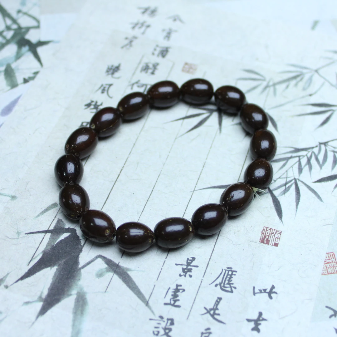 随形红皮菩提手串（多样性发其一）油性高单圈紫金鼠枣珠手串