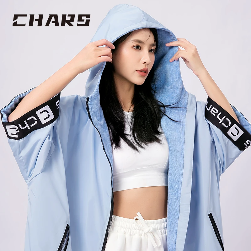 冬泳防寒保暖衣保暖浴袍吸水速干游泳浴袍温泉浴袍