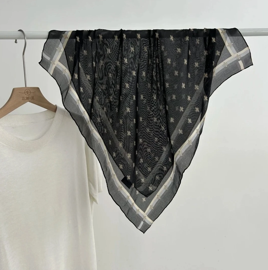 p17【小蜜蜂】 夏季西丽纱70*70左右方巾夏季防晒小方巾