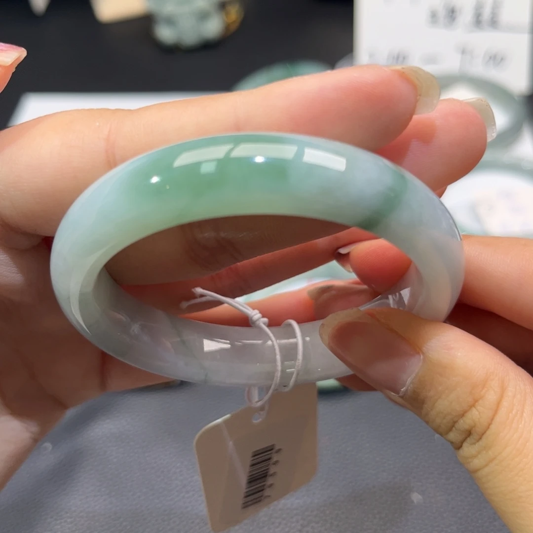 翡翠未镶嵌手镯52-53