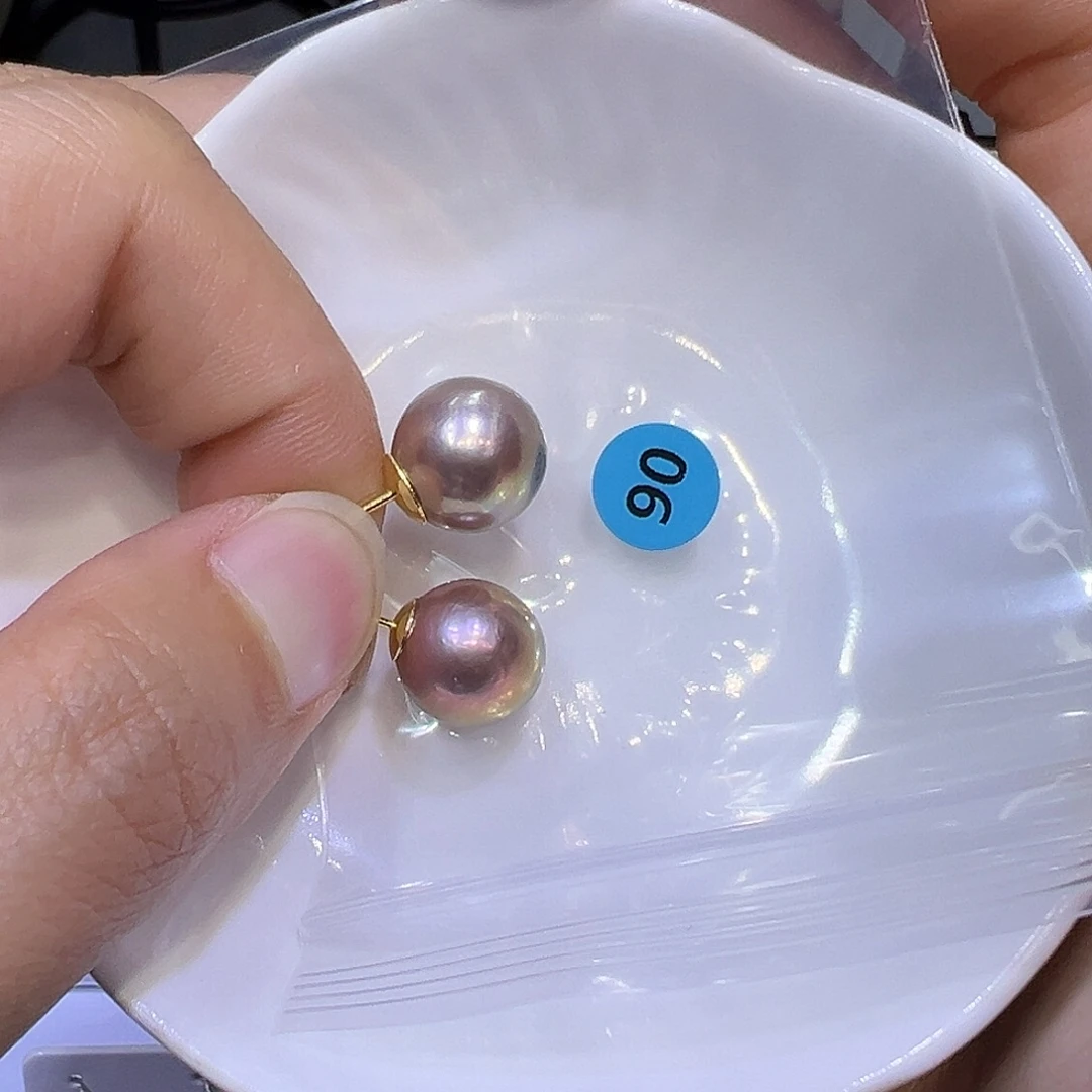 淡水珍珠耳饰银S925镶嵌