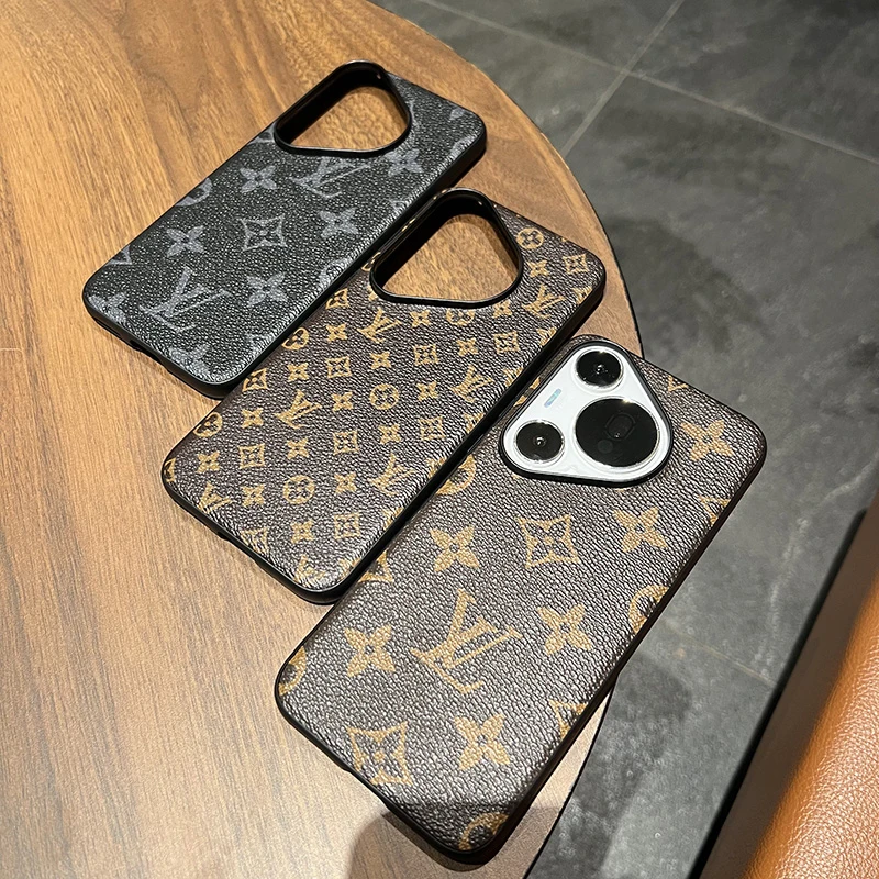 高级感适用华为mate60pro手机壳奢华Pura70新款p80皮质LV潮牌老花