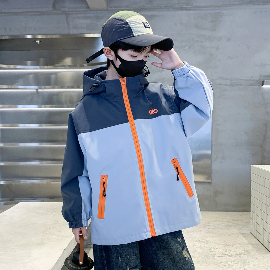 儿童装男童外套春秋款2025新款男孩秋装衣服大童痞帅洋气拼色潮酷