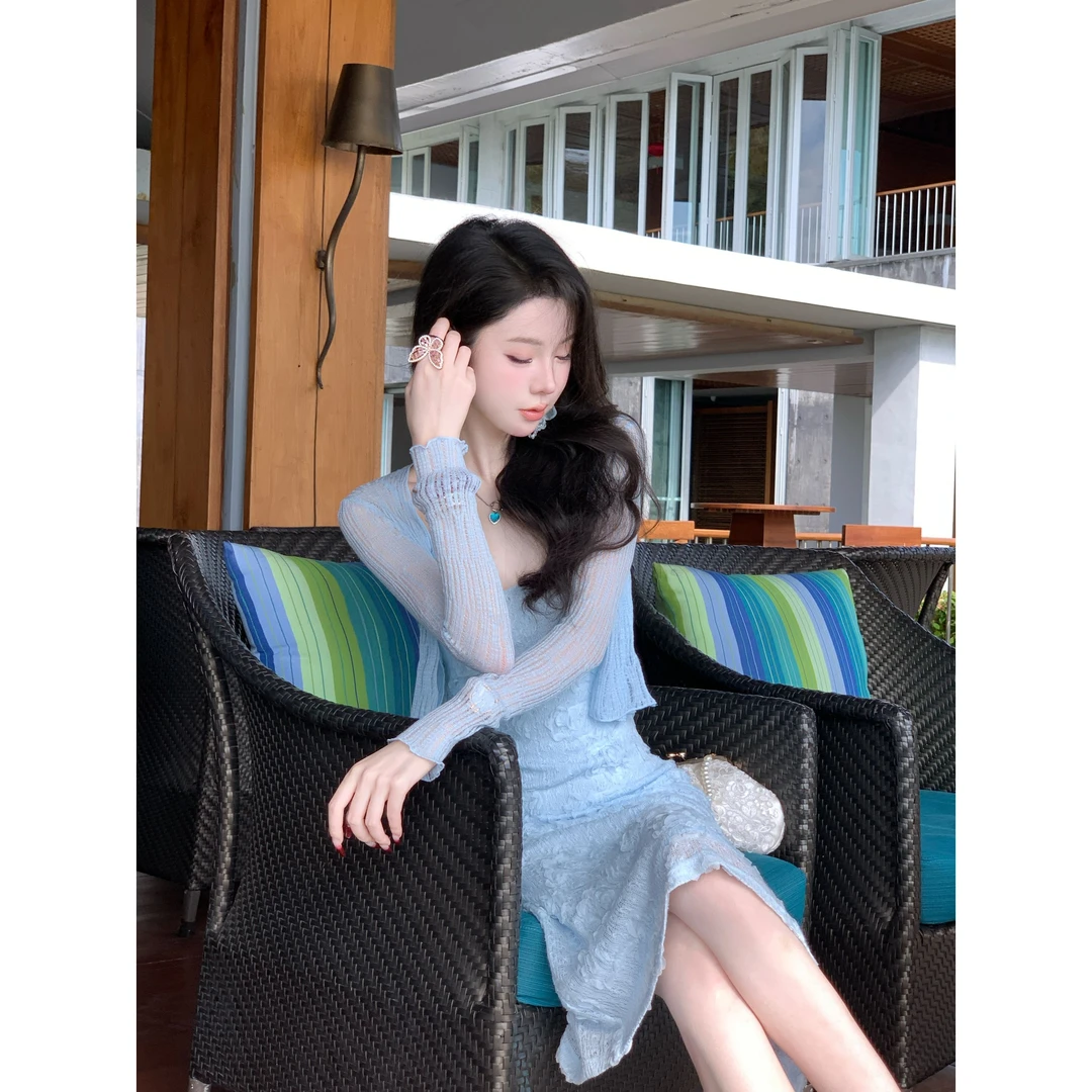 【雅乔定制】柔软海浪外搭 竹节麻针织开衫外套DYLL-24126616