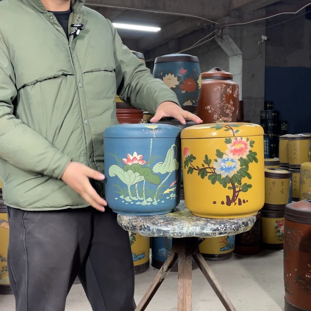 宜兴原矿紫砂茶叶罐