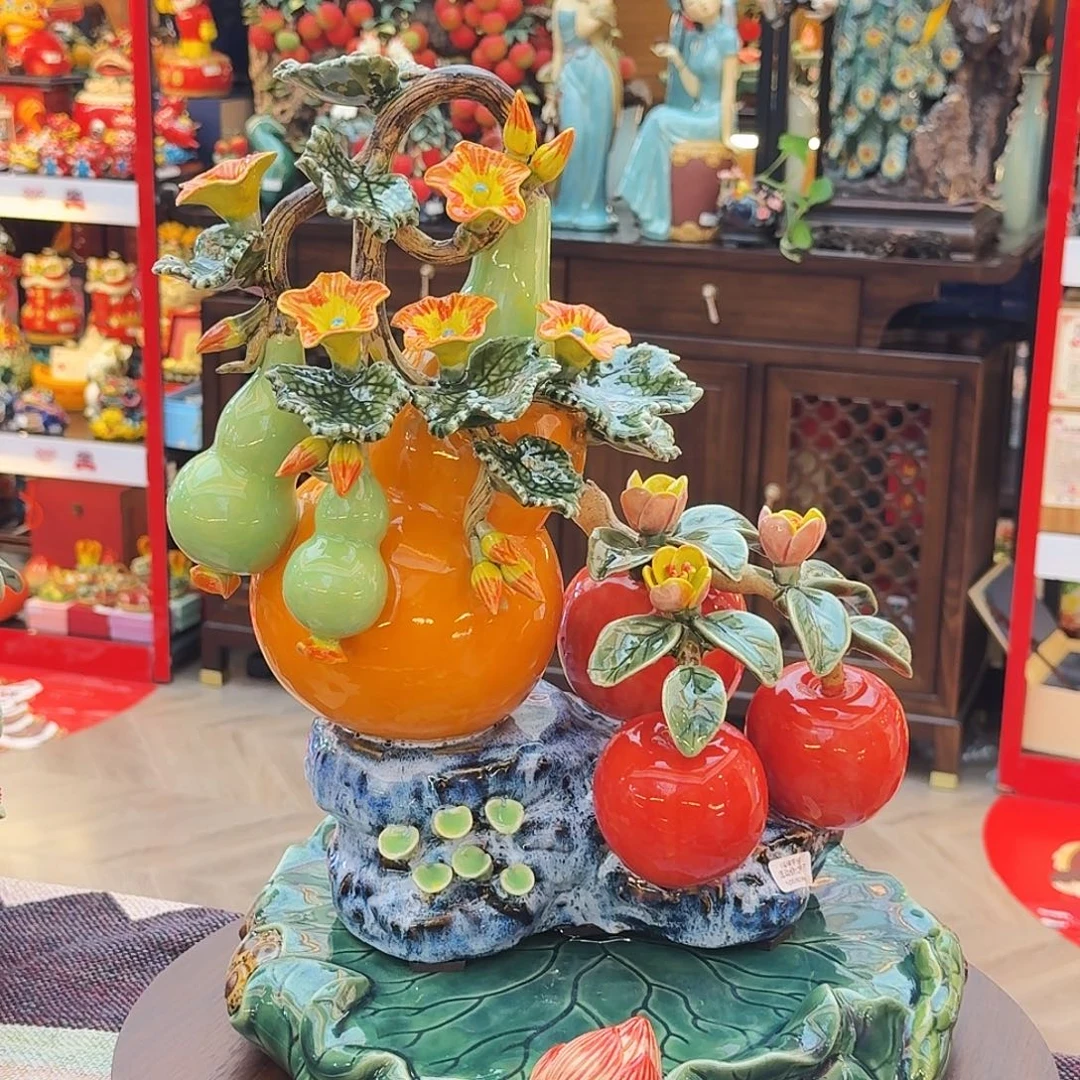 旺***堆陶瓷37高度葫芦平安