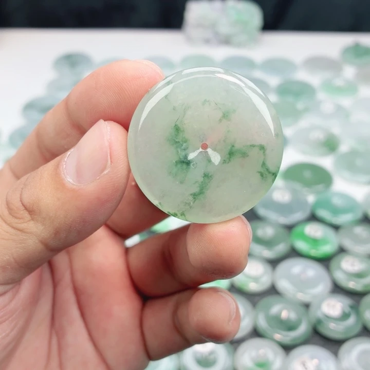 翡翠未镶嵌颈饰缅甸天气A货翡翠35.5-5.9