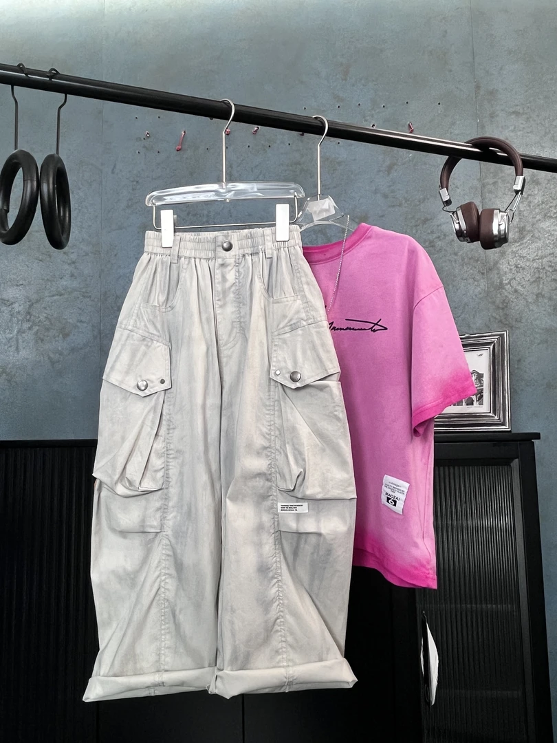 ZZY童装2025春秋款男童6-15岁中大童百搭休闲潮酷风工装裤2598