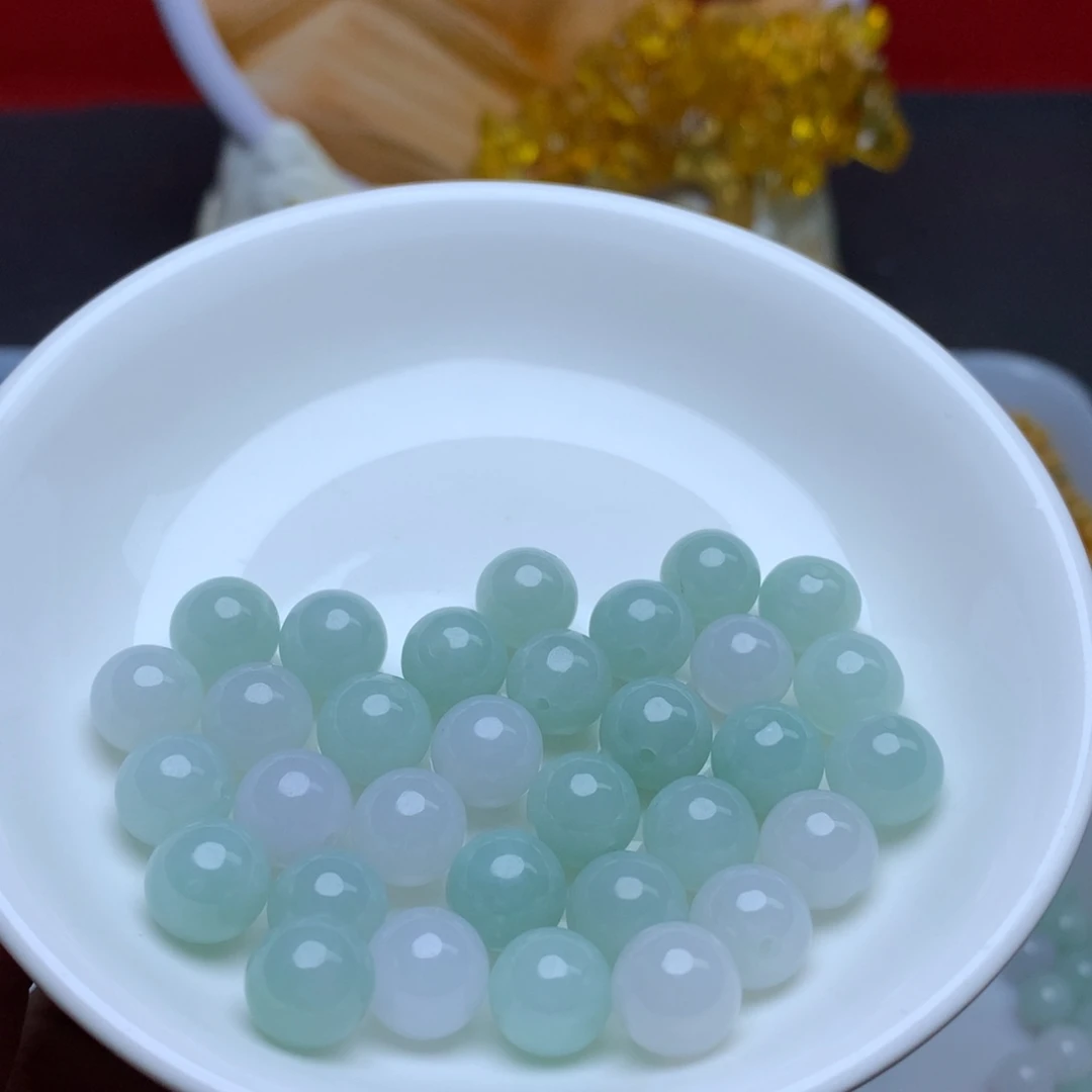 【闪购商品】翡翠手链未镶嵌卡10冰绿白3个