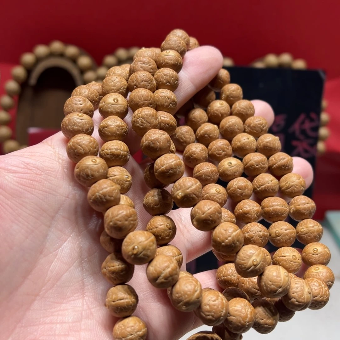 手串凤眼菩提11.5mm尼泊尔凤眼菩提实心飞碟
