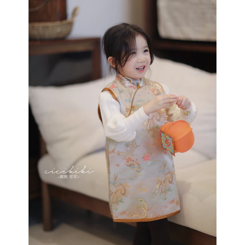 【琉璃羽衣】新款儿童国风中式汉服旗袍连衣裙 熙熙可可QP2416