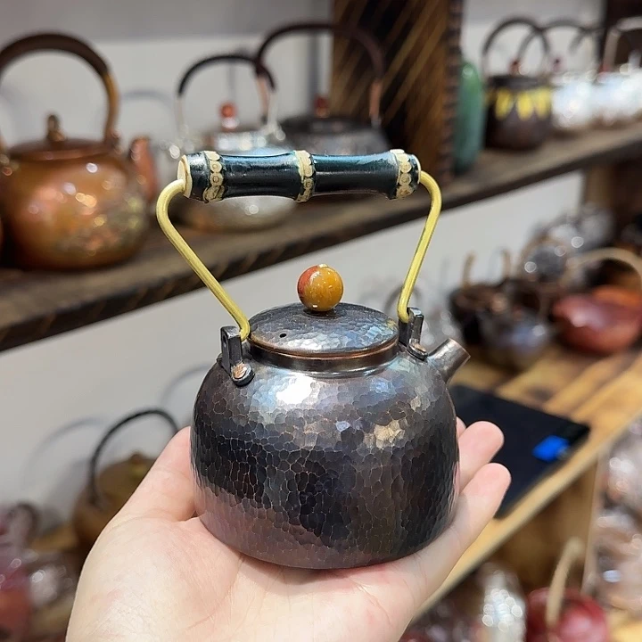 蛇***宝紫铜手工制作摆件