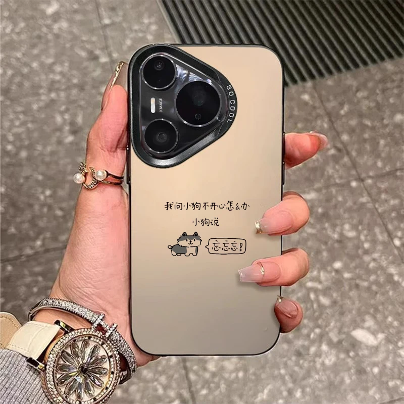 卡通小狗适用华为Pura80pro手机壳可爱Pura70保护壳80ultra文字款