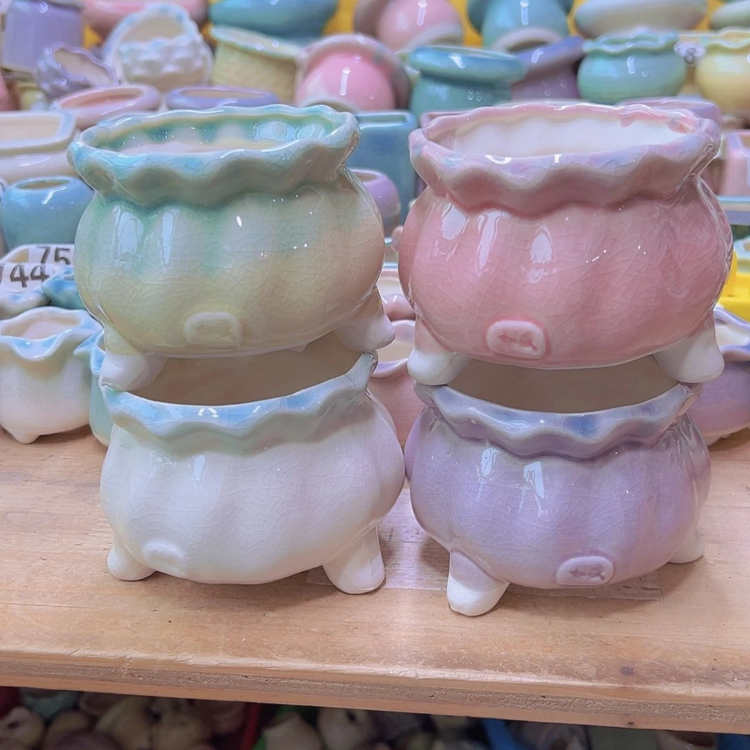 陶瓷花盆当场满12包邮