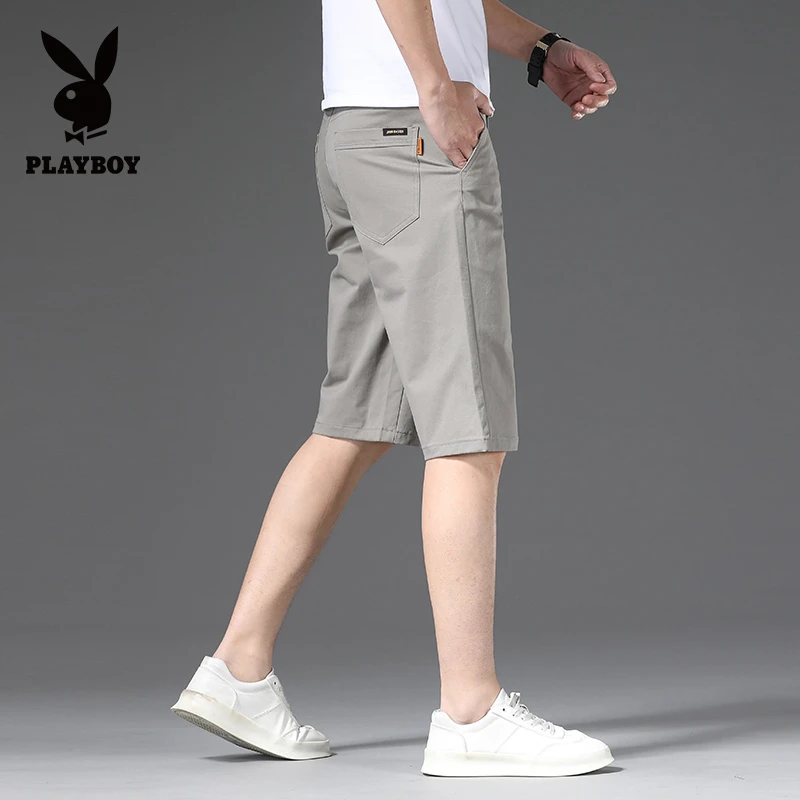 花花公子男士宽松休闲短裤轻奢高档百搭商务中年五分裤子夏季新款
