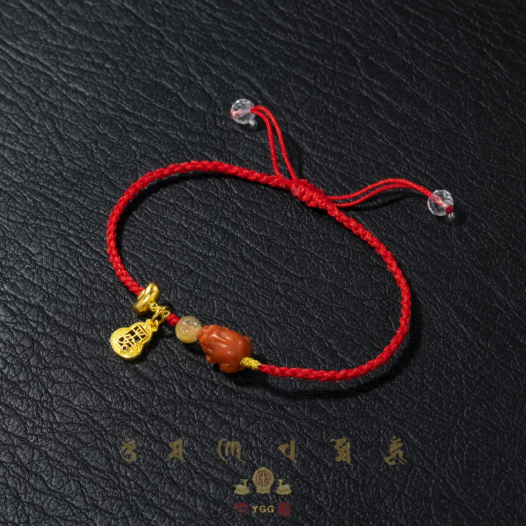 员格格/南红貔貅红绳脚绳脚链/UUAL03（多样性发）