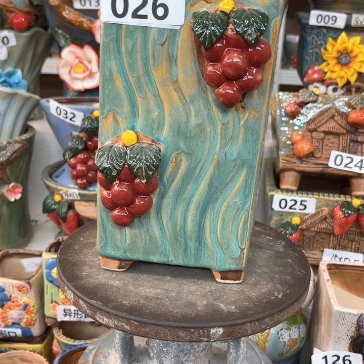 紫砂花盆粗陶材质多肉花盆