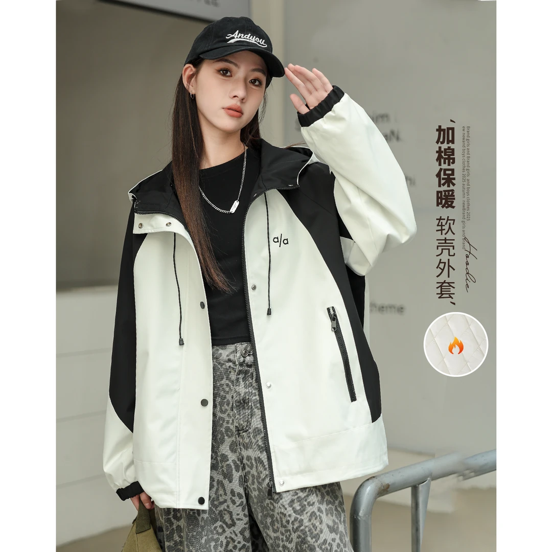 女童外套2025冬新款大童夹棉儿童加厚上衣初中生青少年棉服棉衣