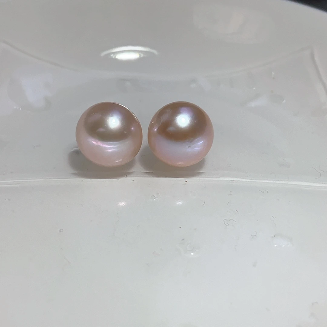 淡水珍珠耳饰银S925镶嵌