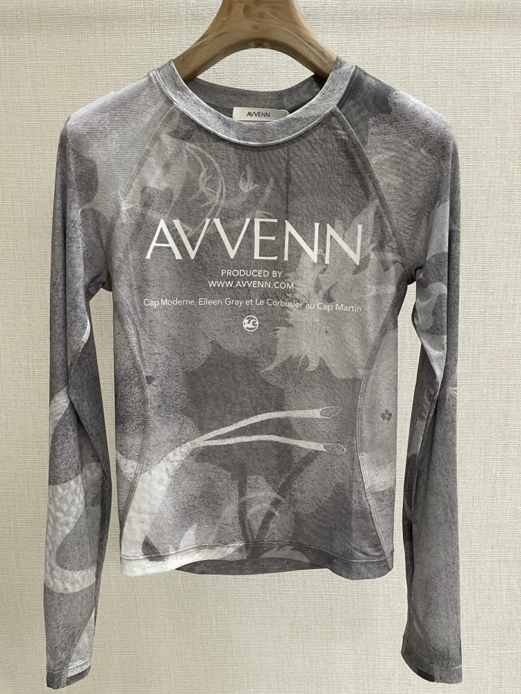 AVV*NN 短单衣冬季打底衫速干灰色圆领女款长袖