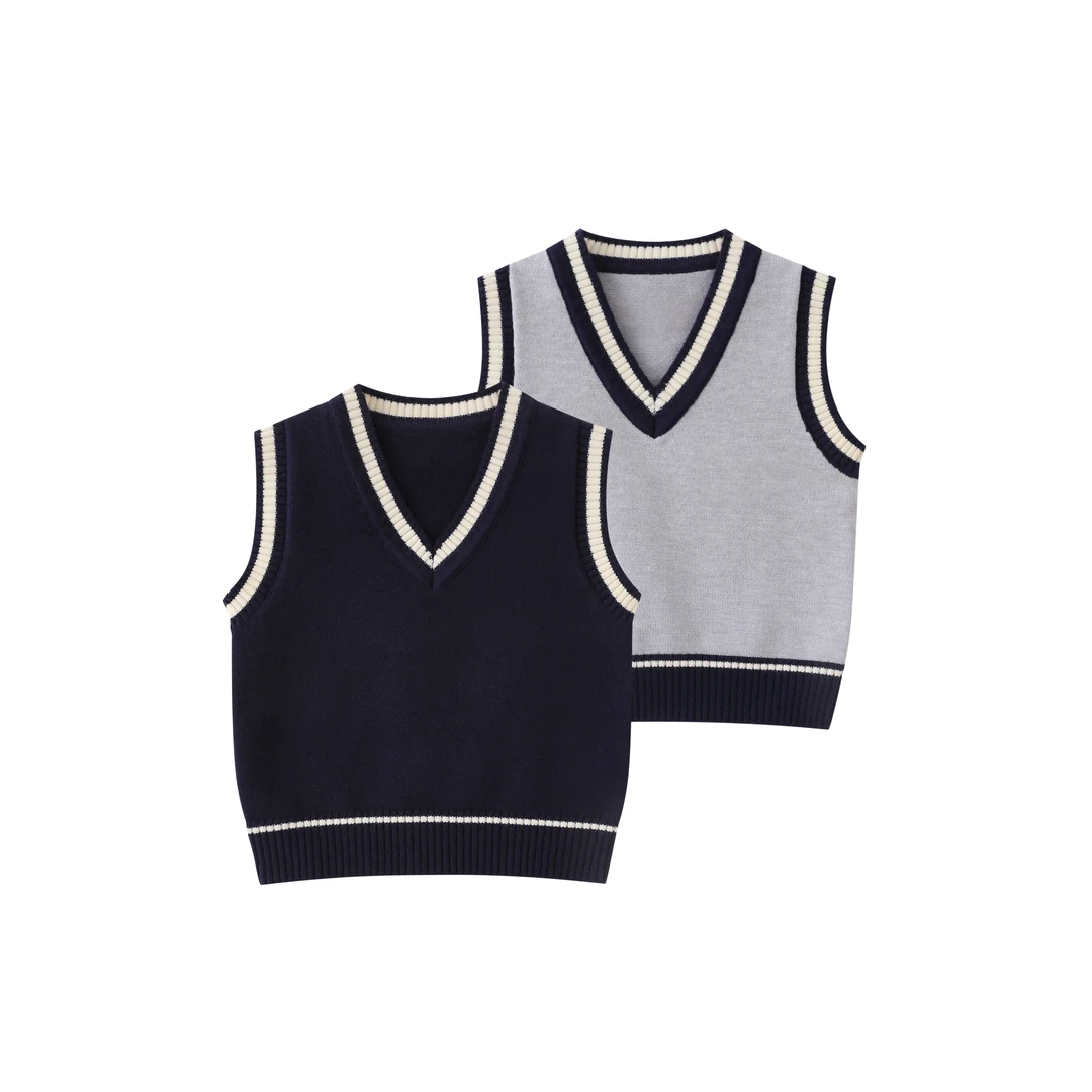 童装儿童马甲针织衫2026春秋新款V领毛线背心宝宝坎肩打底衫内搭