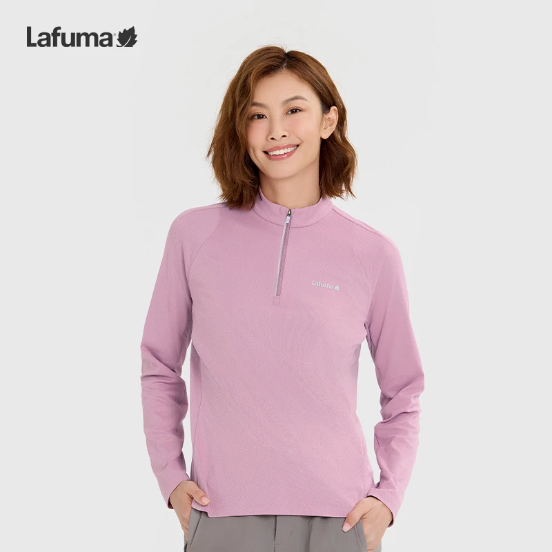 LAFUMA乐飞叶户外25春季吸湿速干长袖女半拉链防晒打底LFTS5AL11