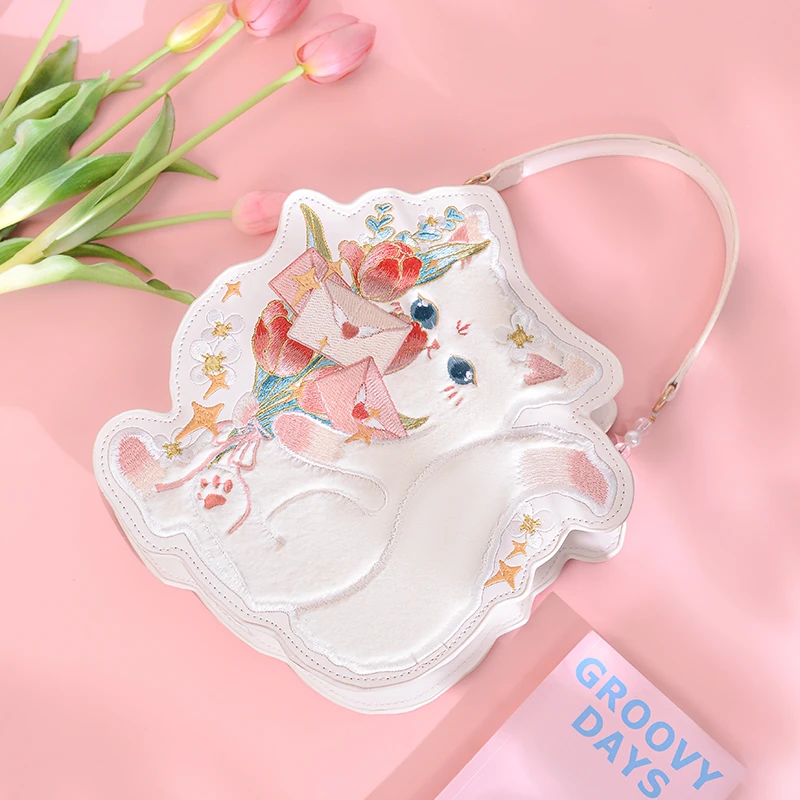 {情书猫咪}猫小姐原创汉服包国风包包猫咪刺绣斜挎包