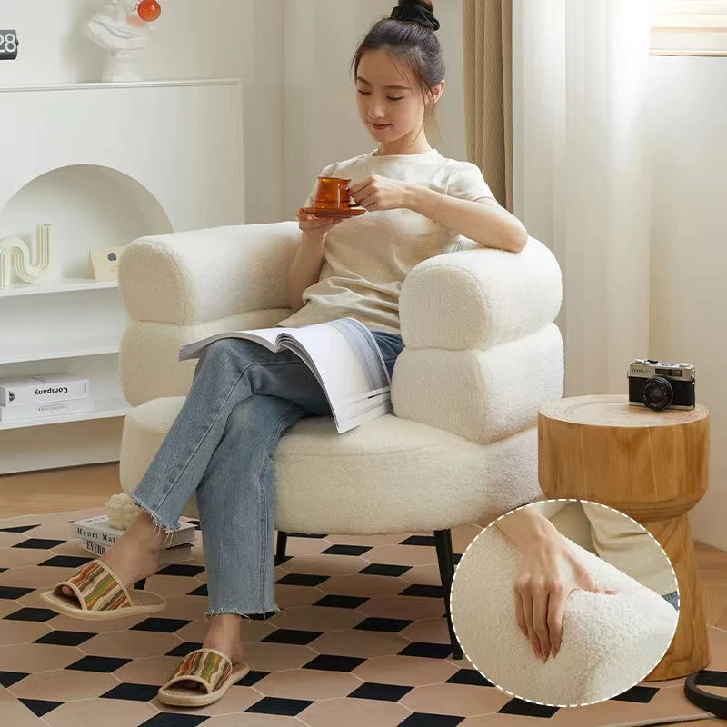 懒人沙发网红BOBO羊羔绒卧室化妆椅现代简约客厅阳台单人休闲椅