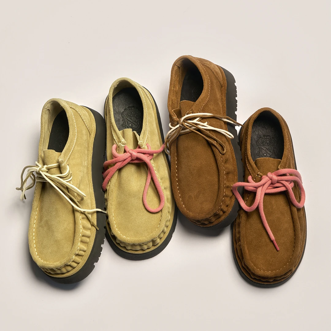 官方直营Epide Prefab袋鼠鞋厚底做旧做脏褶皱拼色撞色鞋带休闲鞋