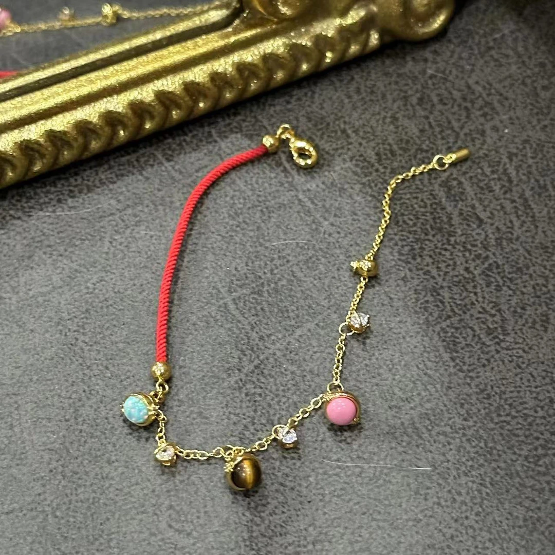 铜合金手链 星球拼接红色手链-4167