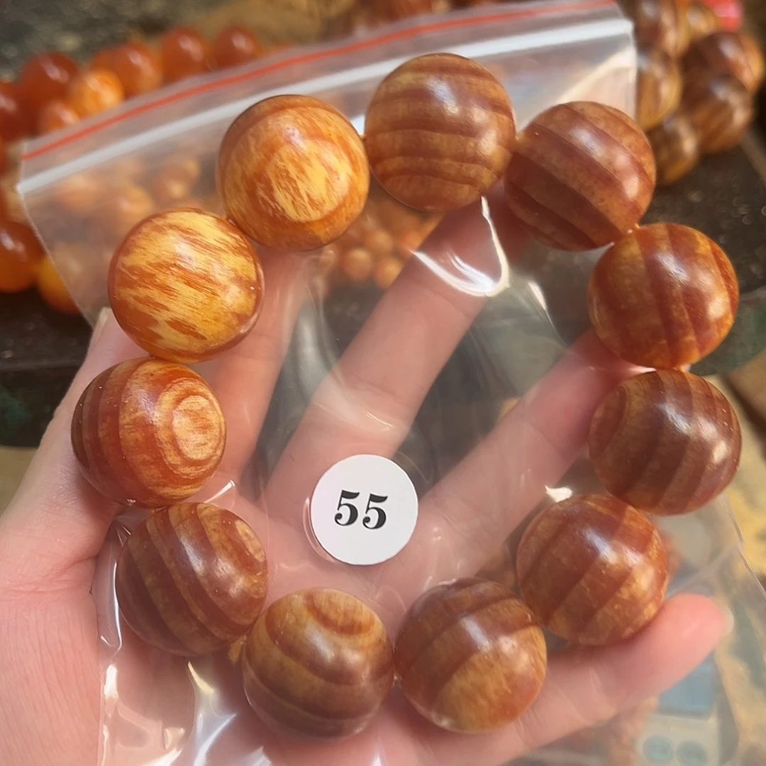 钱***用松木（琥珀木）手串/手链55➕1颗2.5