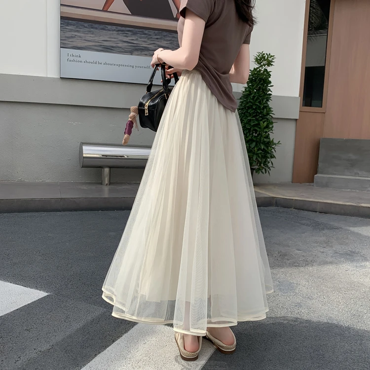 （751-800）温柔风半身裙蕾丝显瘦气质裙长裙网纱裙蛋糕裙