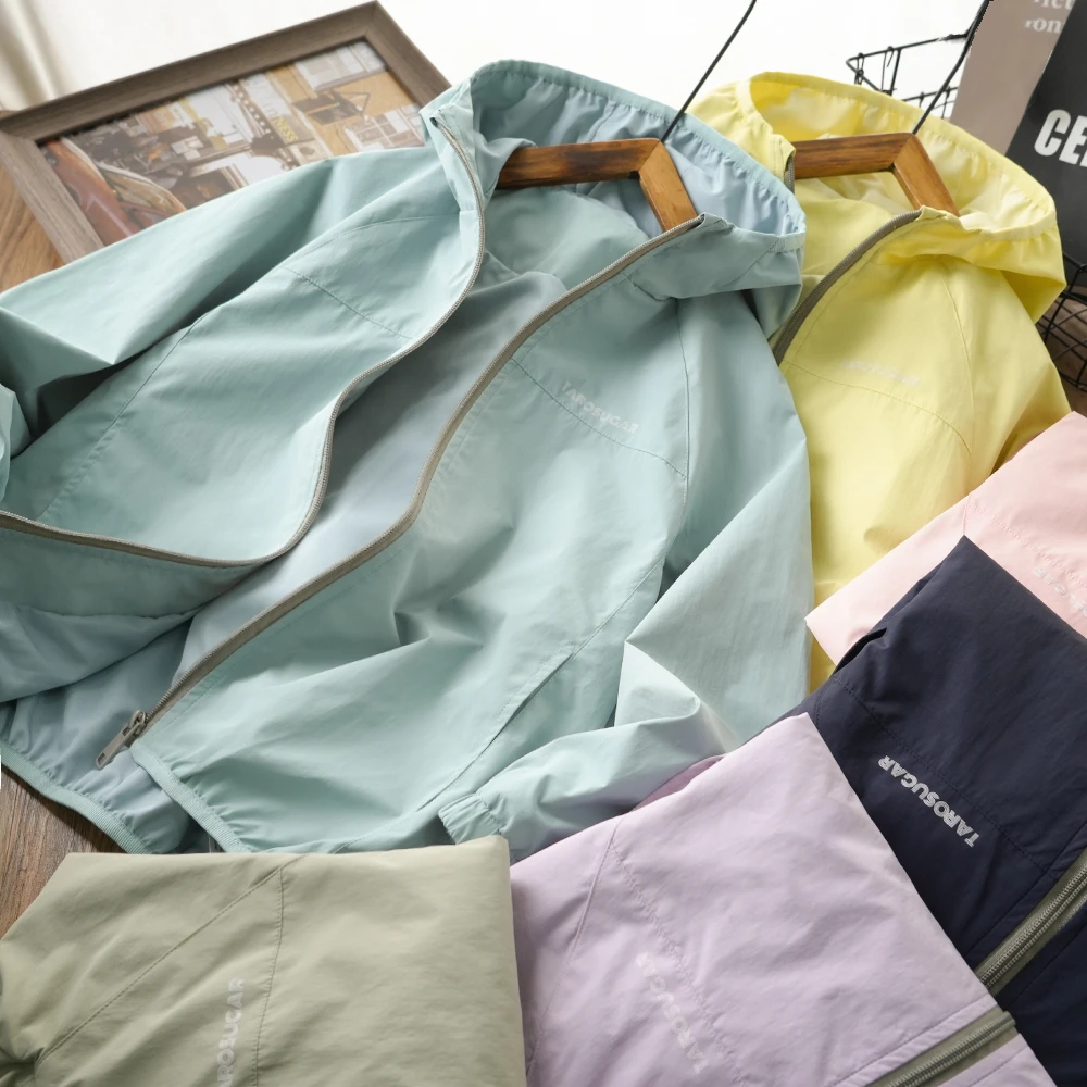 春季儿童休闲户外连帽冲锋衣中大童男童简约拉链外套6710