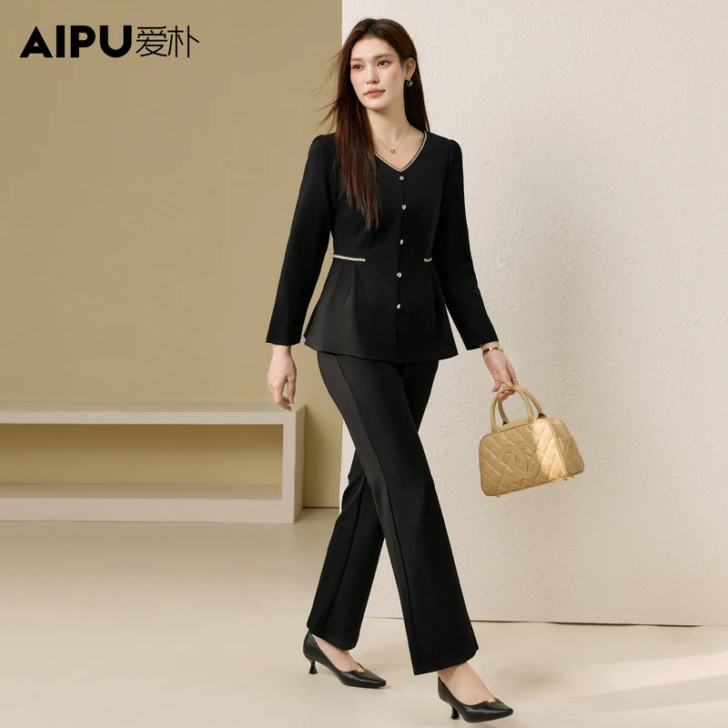 爱朴大码女装2025新款爆款洋气时尚优雅风套装轻奢高级感95158