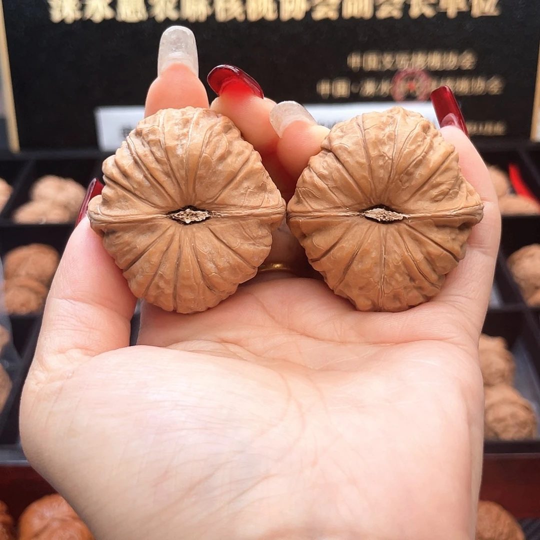 把件文玩核桃42南瓜全品毕业级底子小对歪S4203