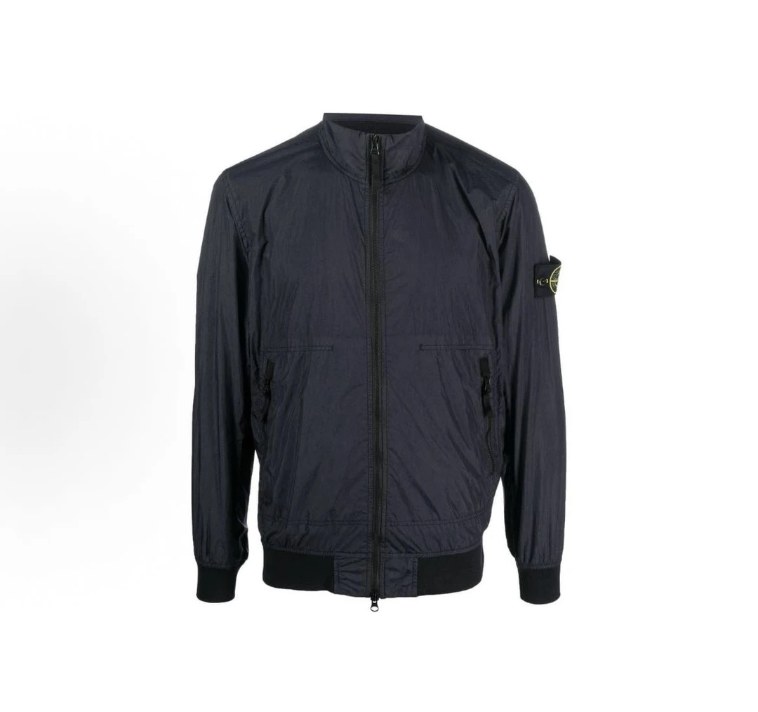 未使用 STONE ISLAND 纯色拉链立领徽章贴标夹克外套 781542822