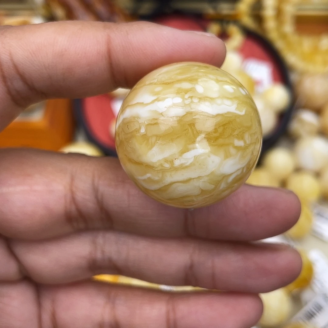 蜜蜡未镶嵌珠宝奇石沙眼粉31