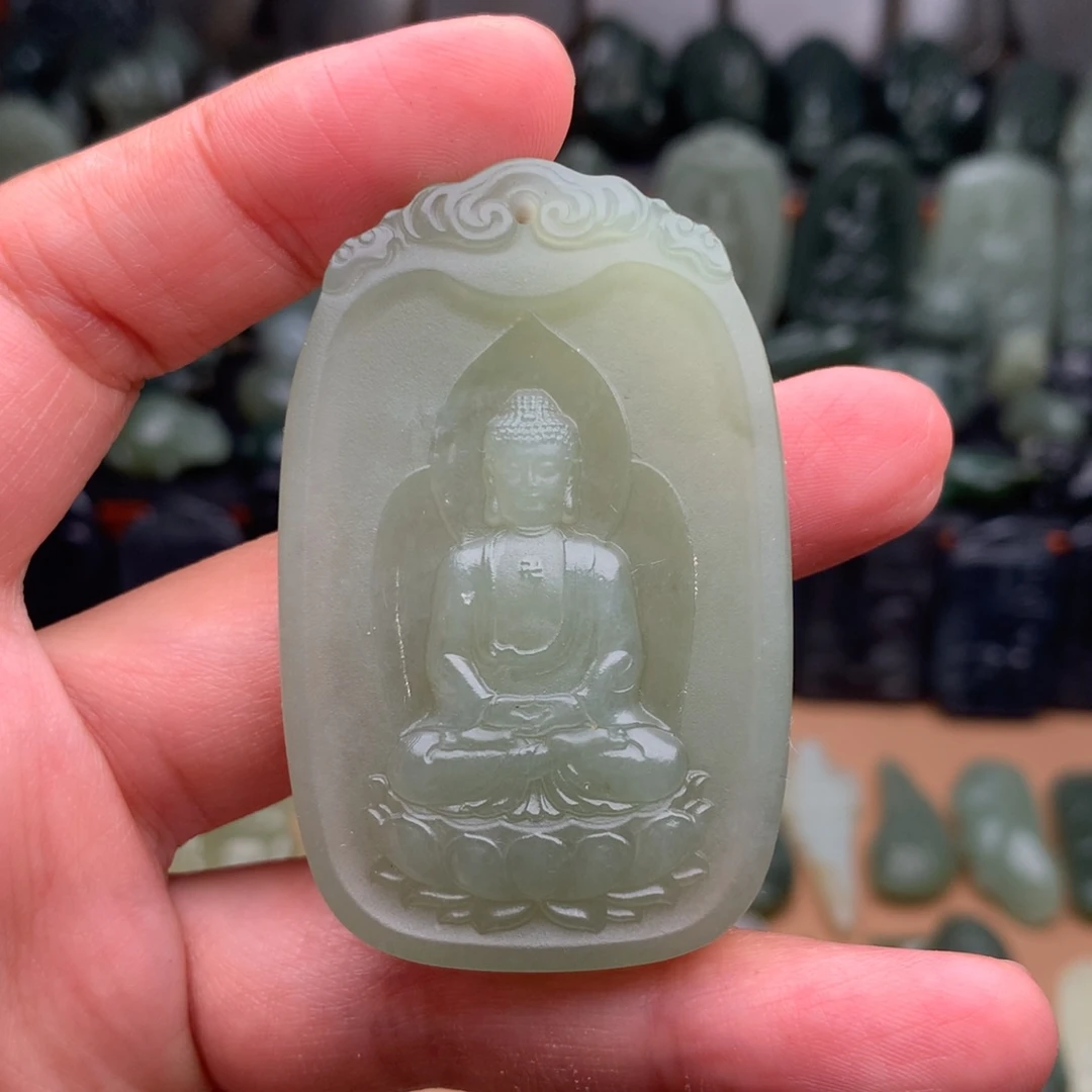 和田玉未镶嵌颈饰挂件13