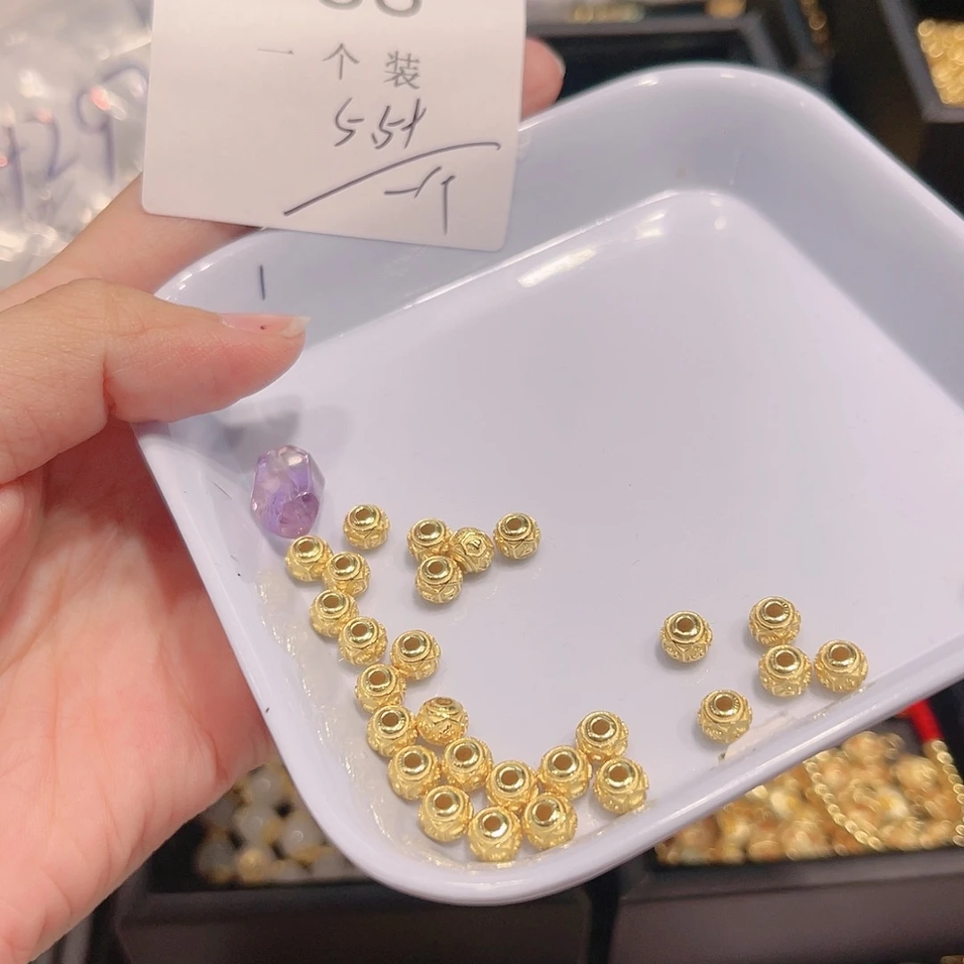 紫晶珠宝半成品银S925镀金镶嵌88