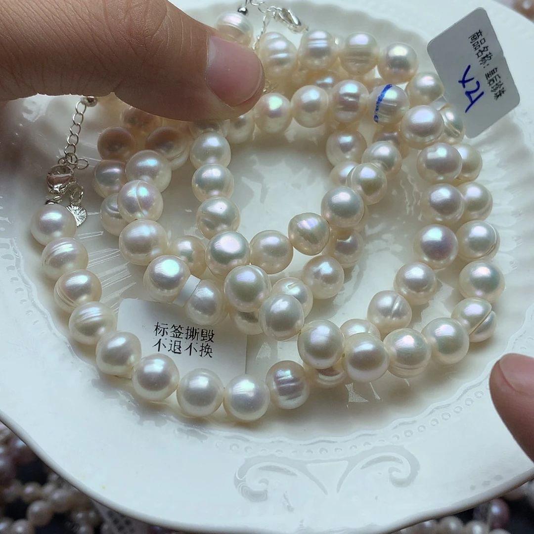 淡水珍珠8-9未镶嵌x21项链