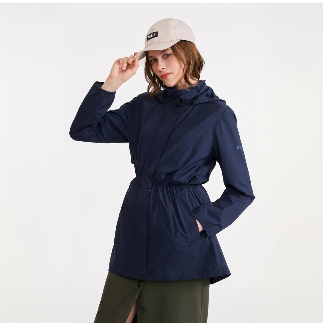 【中长款防晒】AIGLE艾高WR防泼水户外UVC防晒中长款防晒衣AW81