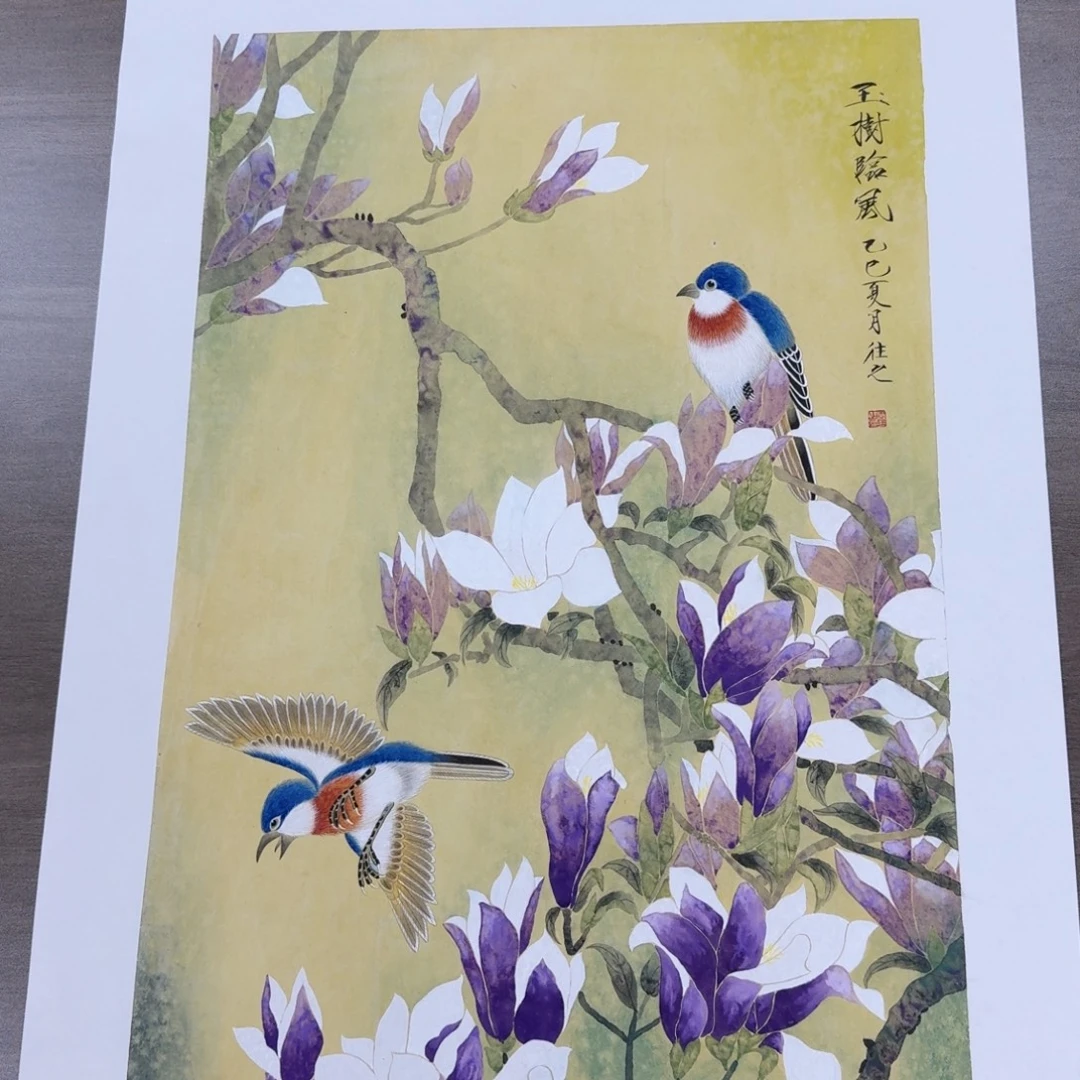 国画国画山水牡丹花鸟