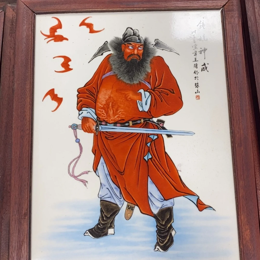 瓷片3728*1景德镇瓷板画柴窑烧制