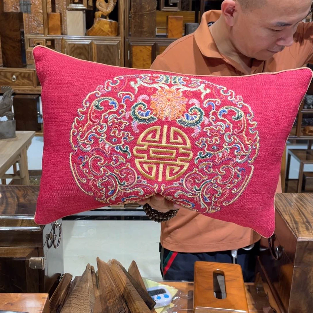 金丝楠阴沉刨花抱枕