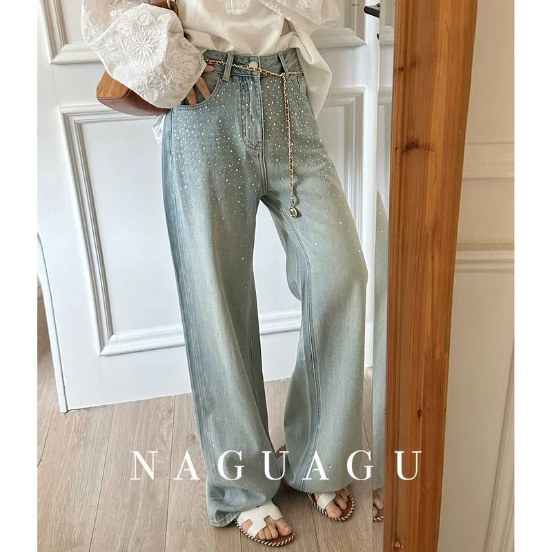 【星钻牛仔】高含量棉混纺 高温烫钻时髦牛仔裤设计感FX1KZ1450