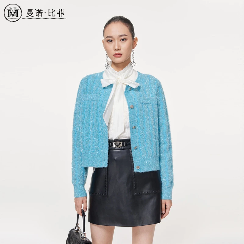 设计感毛织外套MEBM142038