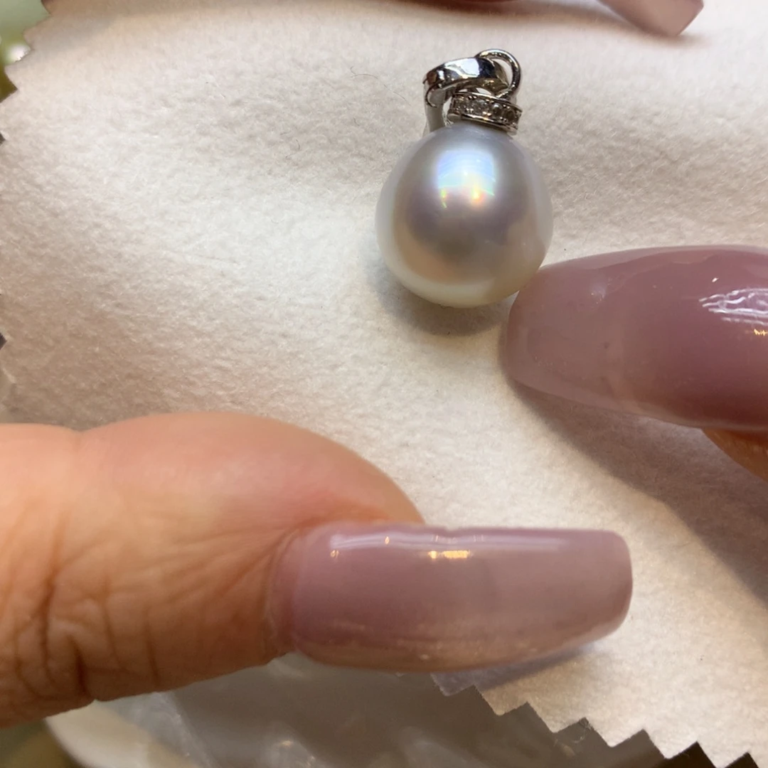 颈饰银S925镶嵌海水珍珠