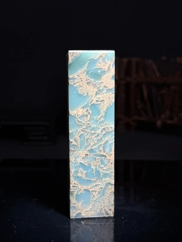 云南花坑蓝印石印章2.8×2.8×10.5