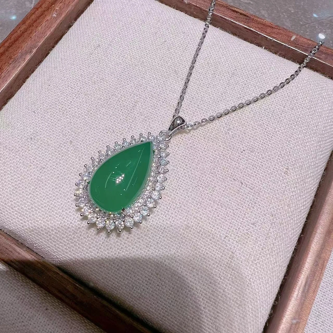 坠链均925银 旺莱 922 豪镶满钻雨水水滴项链D895668078 凤选